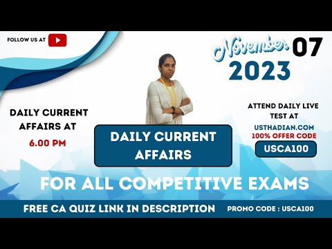 Current Affairs november-7th-2023