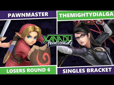 Xanadu Homecoming: Losers Top 16 - PawnMaster (Young Link) Vs TheMightyDialga (Bayonetta) SSBU Singl