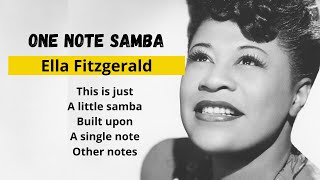 One Note Samba - Ella Fitzgerald Lyrics (HD Quality)