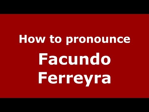 How to pronounce Facundo Ferreyra (Spanish/Argentina) - PronounceNames.com