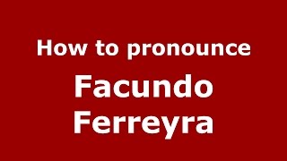 How to pronounce Facundo Ferreyra