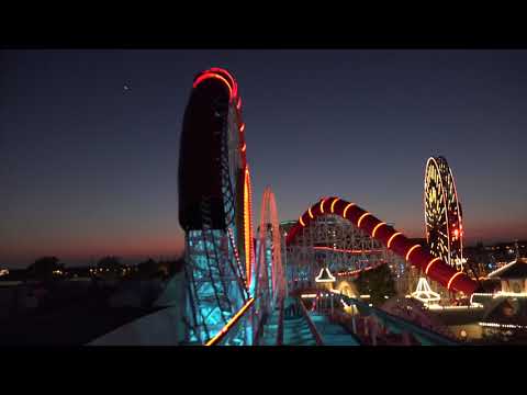 Front row point of view footage of Incredicoaster