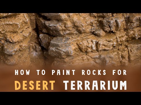 How to paint fake rocks for desert terrarium background