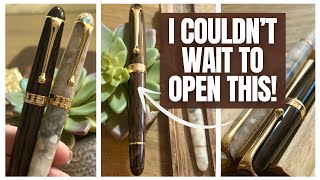 Aurora is Underrated! Ebonite Cognac Fountain Pen is incredible!  Unboxing & Swatching Pen