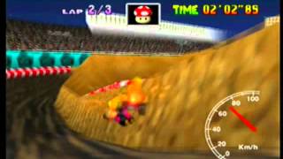 MK64 - former world record on Wario Stadium - 4'21''22 (NTSC: 3'37''25)