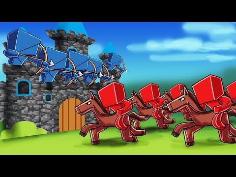 TheAtlanticCraft - Minecraft | 500 Red vs 500 Blue! (Red vs Blue Castle Siege Massive Mob Battles)