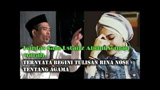 Download lagu Ternyata Begini Tulisan Rina Nose tentang Agama Yang Bikin Ustadz Abdul Somad Marah mp3