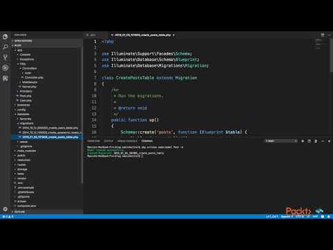 Hands On Web Application Development with Laravel Setting Up DB and Writing | packtpub com