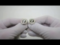 Видеообзор Серебряные запонки "Лев" 2сж