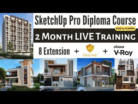 SketchUp Full Course for Beginners Interior Exterior Design with Enscape 6 Hour Masterclass