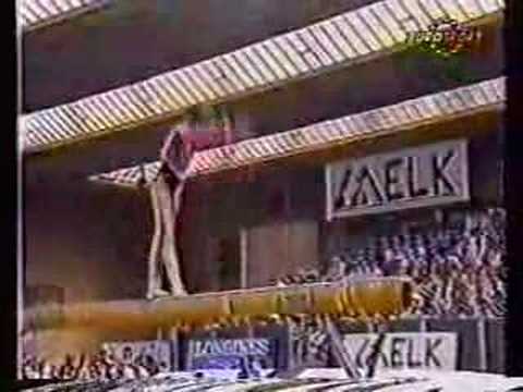Monika Zabrzova - 1989 European Championships EF - Balance Beam
