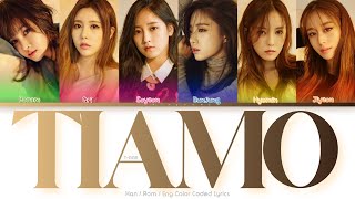 T-ARA (티아라) TIAMO Color Coded Lyrics (Han/Rom/Eng)