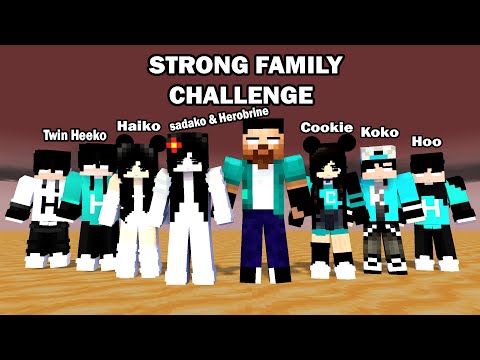 Team XD James VS Team HERO : Strong Family Challenge #minecraft #animation #challenge #games