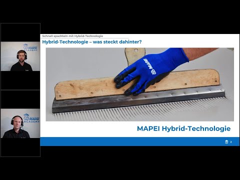 MAPEI Online-Seminar: Schnell spachteln mit Hybridtechnologie – die neue Spachtelmassen-Generation