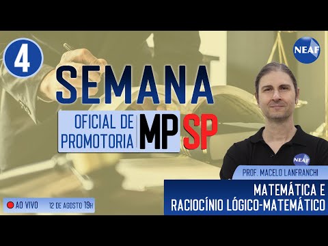 🔴 Semana MPSP | Prova de Oficial de Promotoria 2022 | Matemática e Raciocínio Lógico-Matemático