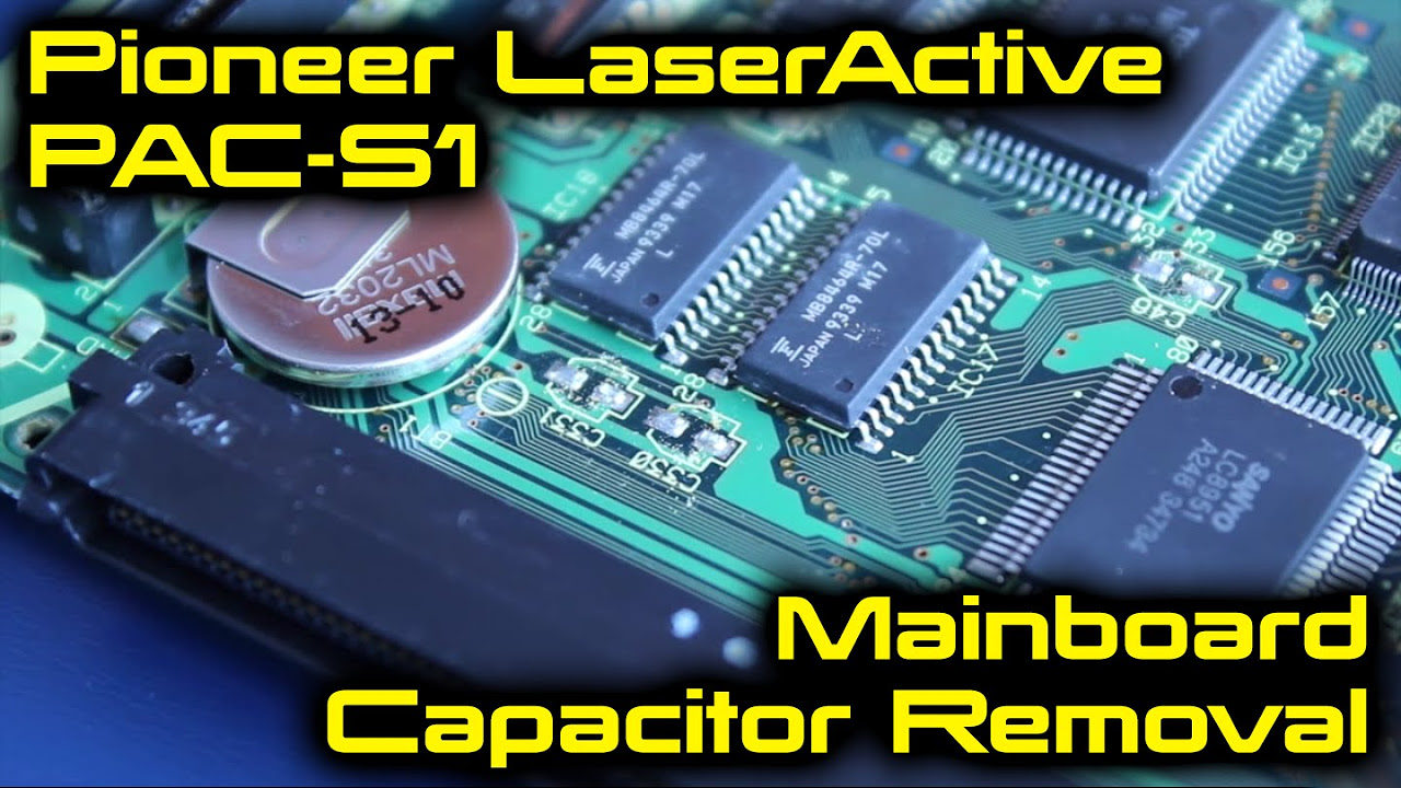 Pioneer LaserActive Sega PAC-S1 Mainboard Capacitor Removal
