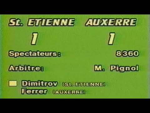 ASSE 1-1 Auxerre - 27e journée de D1 1986-1987