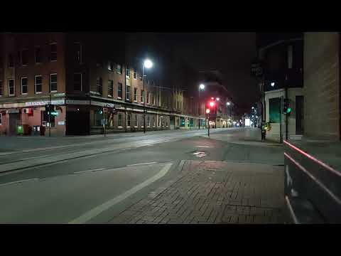 Saturday night on West Street, Sheffield under lockdown