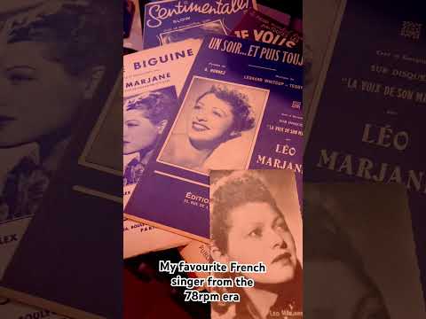 Léo Marjane (1912-2016), my favourite French singer from the 78rpm era.
