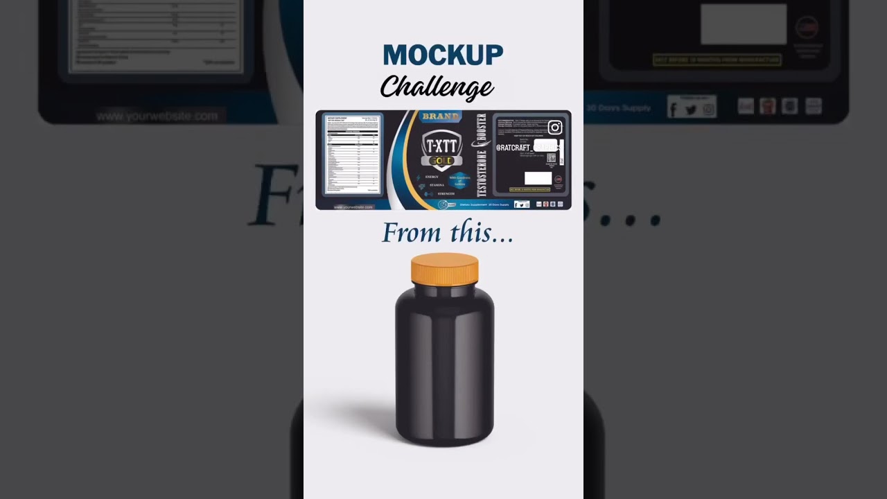 Tablet bottle/jar mockup designed in #coreldraw & #photoshop