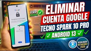 Eliminar Cuenta Google TECNO SPARK 10 PRO Android 13 ✅️