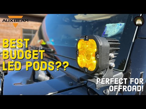 Auxbeam 3" Amber & White LED Pods Installation and Review: Jeep JK