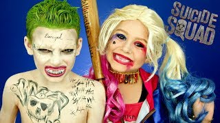 Harley Quinn and Joker Suicide Squad Makeup and Costumes