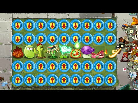 PVZ 2 Minigame - Only Used 8 Plants In Only Row Plants Vs Zombies 2