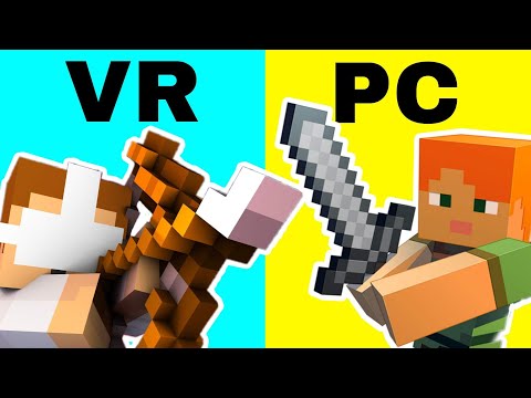 EPIC Crossplay VR vs PC Minecraft Moments!