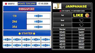 LIVE DRAW SINGAPORE HARI INI SABTU 17 OKTOBER 2026 | LIVE DRAW SINGAPORE RESMI
