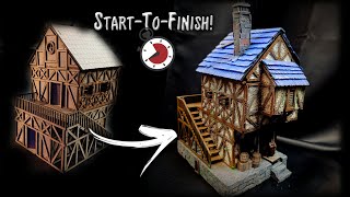 Crafting Marathon: I Customized an MDF Kit into the Perfect Fantasy House! - Start-To-Finish