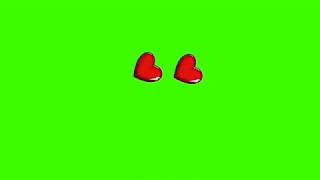 Heart animation green screen - valentines day animations