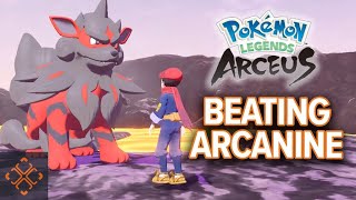 Pokemon Legends Arceus: Noble Hisuian Arcanine Boss Battle Gameplay