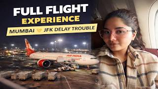 Mumbai to New York ✈️ Full Flight Experience | Air India AI119| Baggage issue