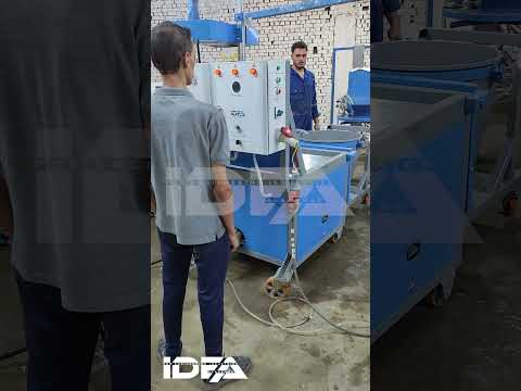 💨 ماكينة رش الـ GRC في تجربة حقيقية داخل مصنعنا 🏭