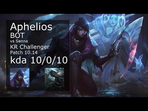 Aphelios ADC & Thresh vs Senna & Tahm Kench - KR Challenger 10/0/10 Patch 10.14 // [롤] 아펠리오스 vs 세나