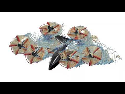 LBM/vLES Numerical Simulation of the Flow Interactions and the Acoustic Propagation  Occurring to a Multi-Rotor eVTOL in Transition Maneuver  