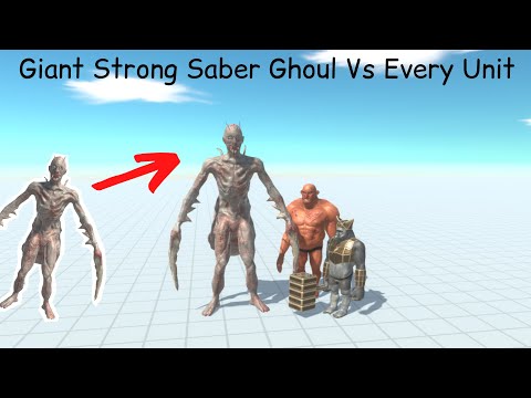 Giant Strong Saber Ghoul Vs Every Unit ARBS |Animal Revolt Battle Simulator