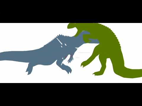 Indominus Rex V.S Giganotosaurus JWD Stick Nodes Dinosaur Battle