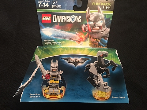 The Lego Batman Movie Excalibur Batman Fun Pack Lego Dimensions Unboxing & Building