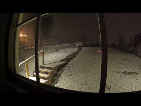 First snow of 2022 in Norton, Virginia