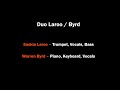 Duo Laroo/Byrd concert for the Hartford Jazz Society's Fall Monday Night Jazz Streaming Series