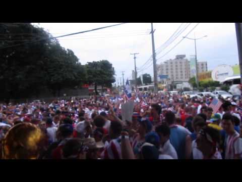 Chanting at during the USA-Ghana pregame party - WC2014