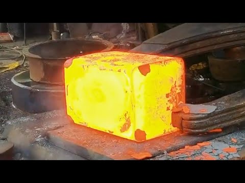 Extreme Dangerous Satisfying Heavy Forging Process | Iron Cube to Wheel