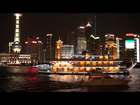 China, Xangai, Vista noturna do Parque Huangpu do BUND (16 de agosto de 2010)