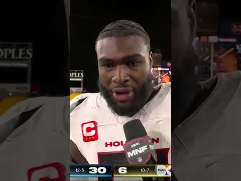Will Anderson Jr. speaks after the win over the Steelers