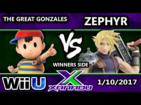 S@X 184 - The Great Gonzales (Ness) Vs. Zephyr (Cloud) - SSB4 Tournament - Smash for Wii U - Smash 4