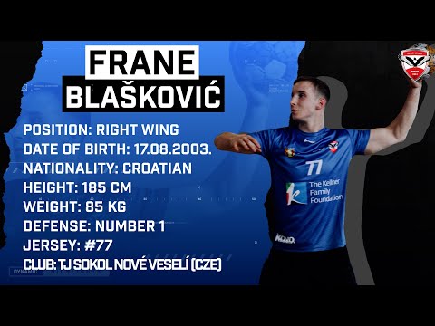 Frane Blaskovic | Right Wing | TJ Sokol Nove Veseli | Highlights | Handball | CV | 2024/25