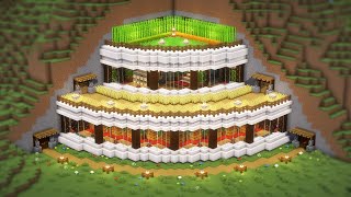 Minecraft: How To Build a Mountain Hidden Coner Base (House Tutorial) (#60) | 마인크래프트 건축, 야생기지, 인테리어