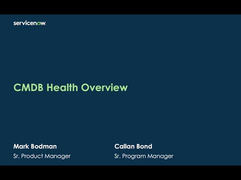 Data Foundations and CMDB Health dashboard overview - YouTube